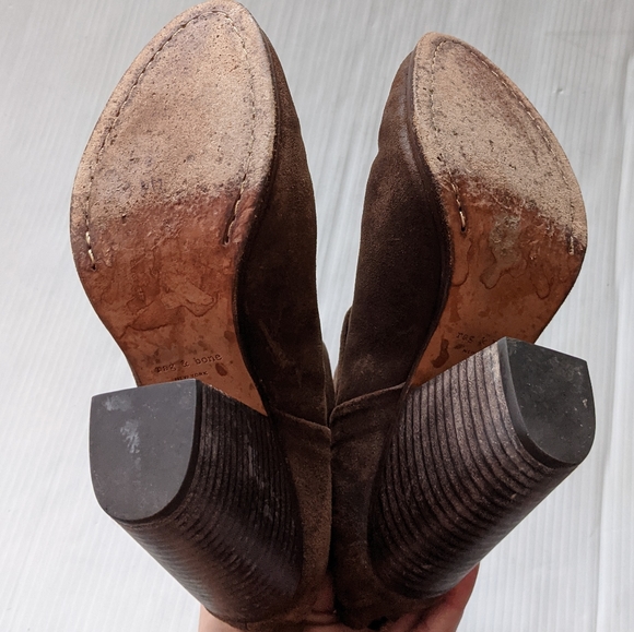 RAG and BONE Newbury brown leather heeled ankle boots women's size 7 - Picture 4 of 12